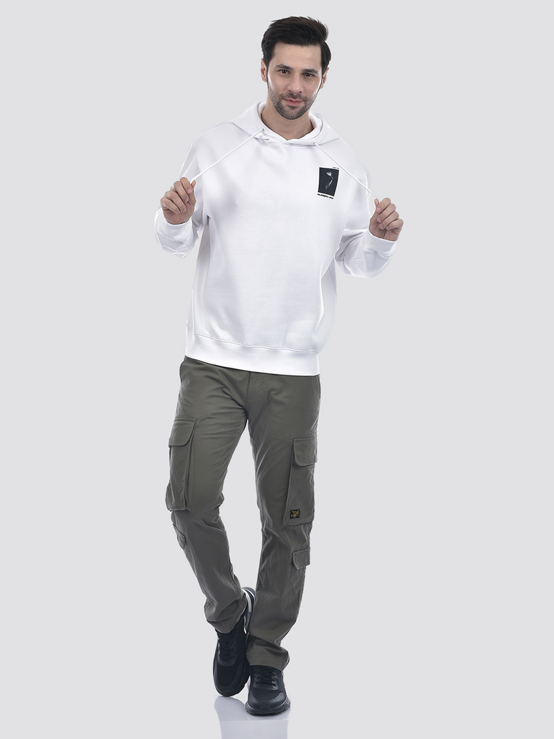 Numero Uno Men's Regular Fit Solid Dark Green Olive Pants